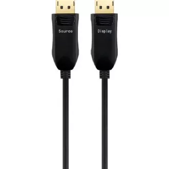 PremiumCord Optikai DisplayPort 1.3/1.4 csatlakozókábel M/M, aranyozott csatlakozó 30m