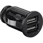 goobay tápegység 12V-os autóadapter 2x USB 2,1A-ra fekete