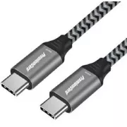 PremiumCord USB 3.2 Gen 1 USB-C férfi USB-C férfi kábel, pamutfonat, 2m