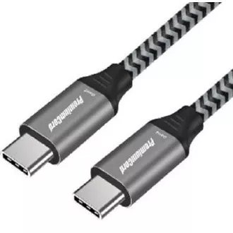 PremiumCord USB 3.2 Gen 1 USB-C férfi USB-C férfi kábel, pamutfonat, 2m