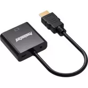 PremiumCord HDMI-VGA átalakító 3,5 mm-es sztereó csatlakozóval - fekete színben