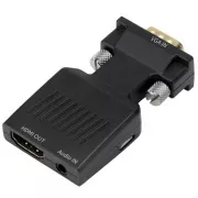 PremiumCord VGA-HDMI átalakító audio bemenettel és audiokábellel