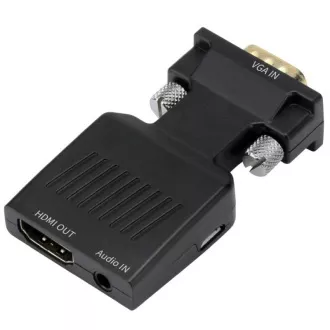 PremiumCord VGA-HDMI átalakító audio bemenettel és audiokábellel