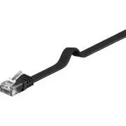 PremiumCord lapos patch kábel UTP RJ45-RJ45 CAT6 1.5m fekete