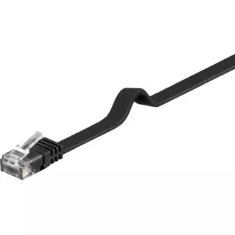 PremiumCord lapos patch kábel UTP RJ45-RJ45 CAT6 1.5m fekete