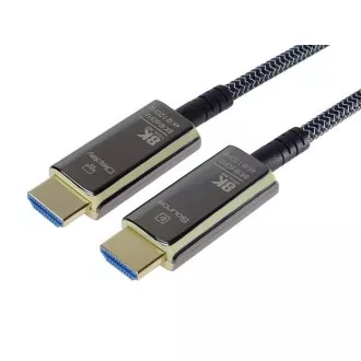 PremiumCord Ultra High Speed HDMI 2.1 optikai kábel 8K @ 60Hz, aranyozott 30m