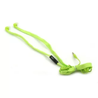 PLATINET FREESTYLE SHOELACE fejhallgató mikrofonnal, zöld színű