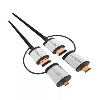 PLATINET OMEGA HDMI v1.4 kábel fekete 1,5m adapter miniHDMI és microHDMI számára PLATINET OMEGA HDMI v1.4 kábel fekete 1,5m adapter miniHDMI és microHDMI számára