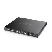 Zyxel XS3800-28, 28 portos 10GbE L2  switch, MultiGig, 12x 10G Copper, 8x 10G dual pers., 8x 10G SFP . Dupla tápegység