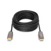 Digitus HDMI AOC hibrid optikai kábel, A típus M/M, 10m, UHD 8K@60Hz, CE, arany, kék