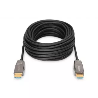 Digitus HDMI AOC hibrid optikai kábel, A típus M/M, 10m, UHD 8K@60Hz, CE, arany, kék