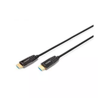 Digitus HDMI AOC hibrid optikai kábel, A típus M/M, 10m, UHD 8K@60Hz, CE, arany, kék