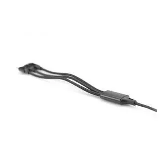 USB töltőkábel, 3 az 1-ben , USB A - Lightning micro B Type-C 1m, kábel, pamut, CE, bl