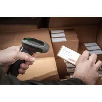 DIGITUS 2D kézi vonalkódolvasó, akkumulátoros, Bluetooth és QR-kód kompatibilis, 200 beolvasás/sec, tartóval