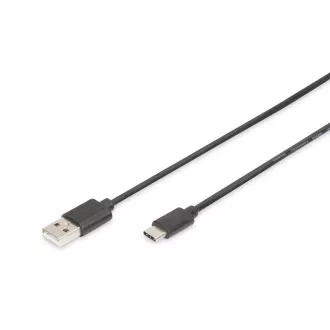 Digitus USB C-A csatlakozókábel 1,0 m, 3A, 480 MB, 2.0 változat