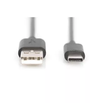 Digitus USB C-A csatlakozókábel 1,0 m, 3A, 480 MB, 2.0 változat