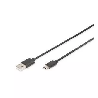 Digitus USB C-A csatlakozókábel 1,0 m, 3A, 480 MB, 2.0 változat