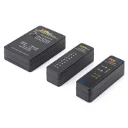 Digitus Kábeltesztelő, hálózati, RJ45, BNC fő eszköz, távoli egység, PoE tesztelő, tokkal