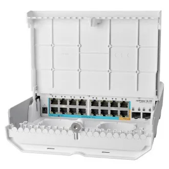 MikroTik CRS318-1Fi-15Fr-2S-OUT - netPower 15FR fordított POE kapcsoló