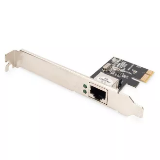 DIGITUS Gigabit Ethernet PCI Express hálózati kártya, alacsony profilú konzol, Realtek RTL8111H