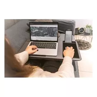 DIGITUS Laptop íróasztal / munkaállomás 17"-ig, mobiltelefon-nyílás, egérpad DIGITUS Laptop íróasztal / munkaállomás 17"-ig, mobiltelefon-nyílás, egérpad