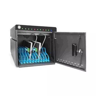 DIGITUS mobil asztali töltőtáska 14 hüvelykig terjedő táblagépekhez, 10 eszközhöz. UV-C, USB-C ( akár 20W eszközönként)