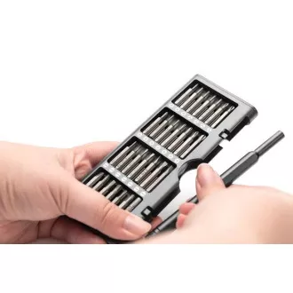 Digitus 57 darabos precíziós mechanikus csavarhúzó készlet mobiltelefonhoz, laptophoz, PC-hez, órához, szemüveghez, konzolhoz.