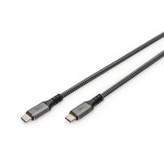 DIGITUS Csatlakozókábel USB 4, TypeC TypeC-re, AL-Housing PP Brain 4K@60Hz, PD3.0, 20Gbits/s, 3m, bl.