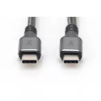 DIGITUS Csatlakozókábel USB 4, TypeC TypeC-re, AL-Housing PP Brain 4K@60Hz, PD3.0, 20Gbits/s, 3m, bl.