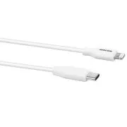 AVACOM MFIC-40W USB-C - Lightning kábel, MFi tanúsítvánnyal, 40cm, fehér