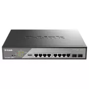 D-Link DSS-200G-10MPP/E 10 portos Gigabit Ethernet PoE   felügyeleti kapcsoló