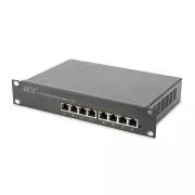 DIGITUS Gigabit Ethernet Switch 8 portos, 10 hüvelykes, nem menedzselt, nem felügyelt