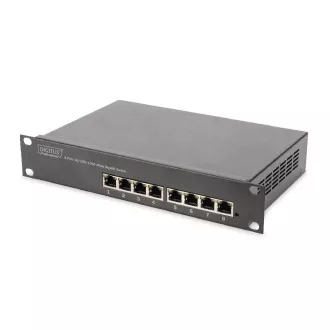 DIGITUS Gigabit Ethernet Switch 8 portos, 10 hüvelykes, nem menedzselt, nem felügyelt