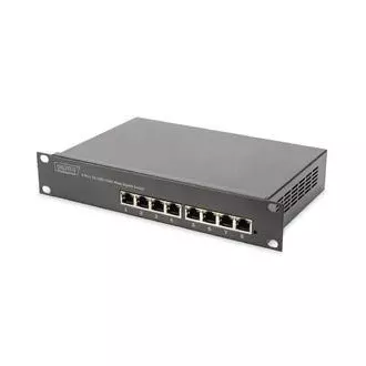 DIGITUS Gigabit Ethernet Switch 8 portos, 10 hüvelykes, nem menedzselt, nem felügyelt