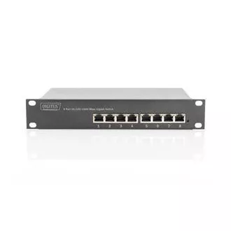 DIGITUS Gigabit Ethernet Switch 8 portos, 10 hüvelykes, nem menedzselt, nem felügyelt