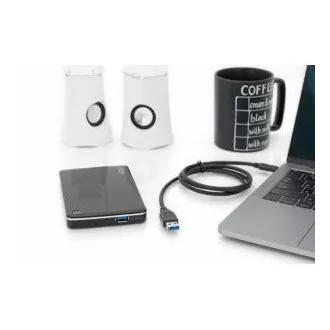 Digitus USB Type-C csatlakozókábel, Type-C - A M/M, 1,0 m, minden funkció, Gen2, 3A, 10 GB, 3.1 verzió, CE, bl