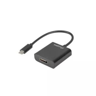 LANBERG USB-C(M) 3.1 HDMI(F) adapter kábel 15CM (Displayport ALT MODE) fekete LANBERG USB-C(M) 3.1 HDMI(F) adapter kábel 15CM (Displayport ALT MODE) fekete