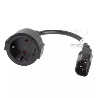 LANBERG IEC 320 C14 - SCHUKO(F) adapterkábel szünetmentes tápegységhez 20CM fekete