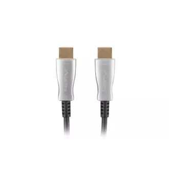 LANBERG Nagy sebességű aktív optikai kábel Ethernet 2.0-val, 4K@60Hz, M/M, hossza 20 m, fekete, aranyozott csatlakozókkal