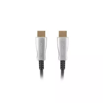 LANBERG Nagy sebességű aktív optikai kábel Ethernet 2.0-val, 4K@60Hz, M/M, hossza 20 m, fekete, aranyozott csatlakozókkal