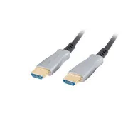 LANBERG Nagy sebességű aktív optikai kábel Ethernet 2.0-val, 4K@60Hz, M/M, 30 m hosszú, fekete, aranyozott csatlakozókkal
