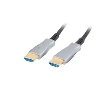 LANBERG Nagy sebességű aktív optikai kábel Ethernet 2.0-val, 4K@60Hz, M/M, 30 m hosszú, fekete, aranyozott csatlakozókkal