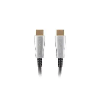 LANBERG Nagy sebességű aktív optikai kábel Ethernet 2.0-val, 4K@60Hz, M/M, 30 m hosszú, fekete, aranyozott csatlakozókkal