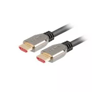 LANBERG Ultra High Speed HDMI 2.1 kábel, 48 Gbps, 8K@60Hz, 5K@120Hz, hossza 0,5 m, fekete, aranyozott csatlakozókkal