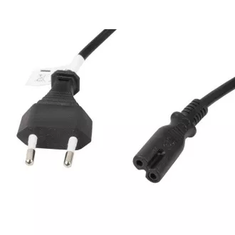 LANBERG CEE 7/16 az IEC 320 C7 EURO (RADIO) IEC 320 C7 (RADIO) Tápkábel 1,8M VDE fekete