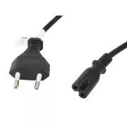 LANBERG CEE 7/16 IEC 320 C7 EURO (RADIO) Tápkábel 3M VDE fekete