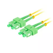 LANBERG optikai patch kábel SM SC/APC-SC-SC/APC duplex 1m LSZH G657A1 3mm átmérőjű, sárga színben