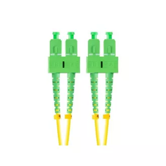 LANBERG optikai patch kábel SM SC/APC-SC-SC/APC duplex 2m LSZH G657A1 3mm átmérőjű, sárga színben LANBERG optikai patch kábel SM SC/APC-SC-SC/APC duplex 2m LSZH G657A1 3mm átmérőjű, sárga színben