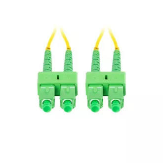 LANBERG optikai patch kábel SM SC/APC-SC-SC/APC duplex 2m LSZH G657A1 3mm átmérőjű, sárga színben LANBERG optikai patch kábel SM SC/APC-SC-SC/APC duplex 2m LSZH G657A1 3mm átmérőjű, sárga színben