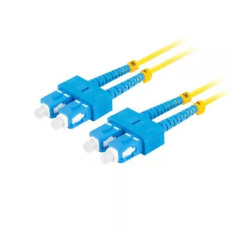 LANBERG optikai patch kábel SM SC/UPC-SC/UPC duplex 2m LSZH G657A1 átmérő 3mm, sárga színű LANBERG optikai patch kábel SM SC/UPC-SC/UPC duplex 2m LSZH G657A1 átmérő 3mm, sárga színű